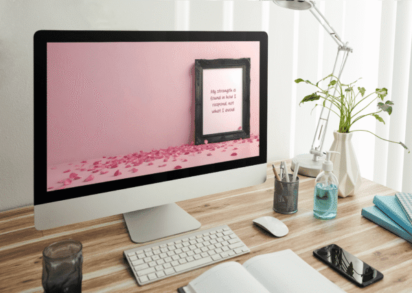 30 Day Auto Changing Emotional Resilience Affirmation 4K Wallpapers – Rose Petals Digital Download - Image 3