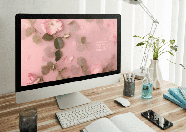 30 Day Auto Changing Affirmation for Emotional Resilience – 4K Wallpapers in Rosey Mist Theme Digital Download - Image 3