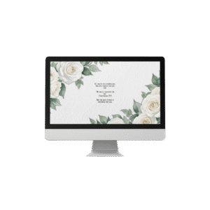 30-Day Auto Changing Christian Devotional Desktop Wallpaper – Losing a Job or Changing Careers – 4K White Roses Digital Download
