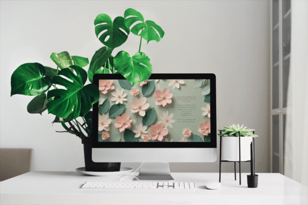 30 Day Auto Changing Christian Devotional 4K Wallpapers – Healing from a Toxic Relationship with Paper Flowers Theme - Image 2