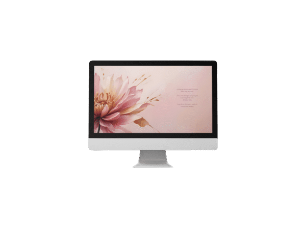 30 Day Auto Changing Christian Devotional 4K Wallpapers – Letting Go of the Past – Floral Blush Theme Digital Download