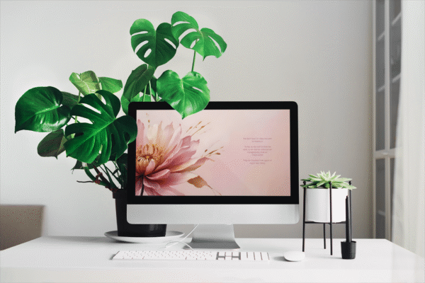 30 Day Auto Changing Christian Devotional 4K Wallpapers – Letting Go of the Past – Floral Blush Theme Digital Download - Image 2