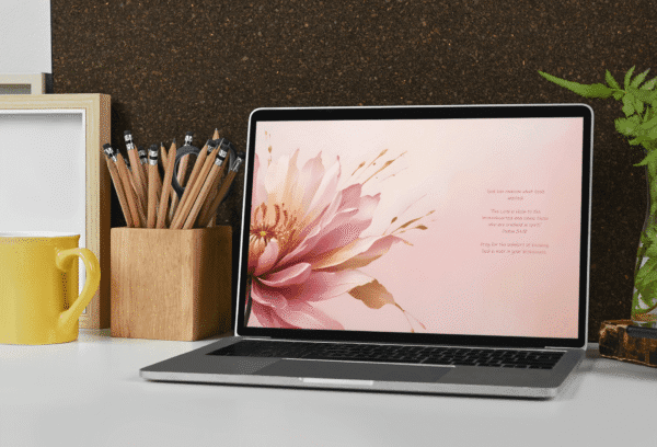 30 Day Auto Changing Christian Devotional 4K Wallpapers – Letting Go of the Past – Floral Blush Theme Digital Download - Image 4