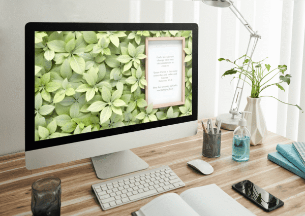 30 Day Auto Changing Christian Devotion 4K Wallpapers – Letting Go of the Past with Green Leaves Theme - Image 3
