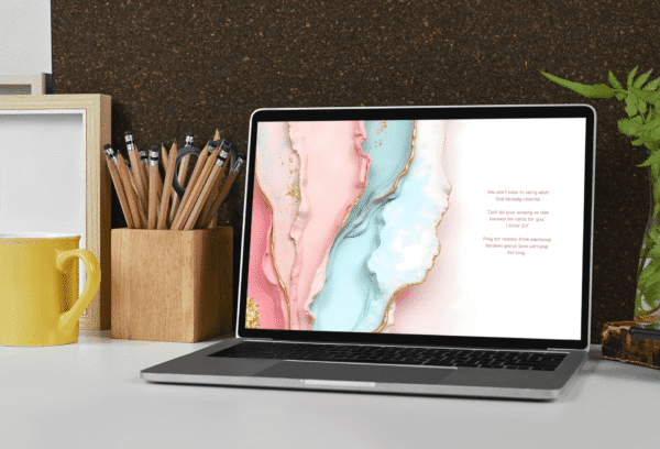 30 Day Auto Changing Christian Devotional 4K Wallpapers – Letting Go of the Past with Oil Paint Strokes Theme Digital Download - Image 4