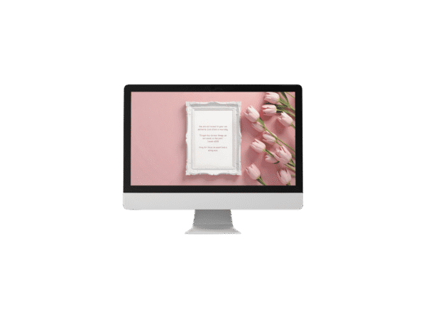 30 Day Auto Changing Christian Devotion 4K Wallpapers – Letting Go of the Past with Tulips and White Frame