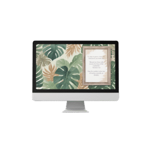 30 Day Auto Changing Christian Devotional Wallpaper – Losing a Job or Changing Careers – 4K Tropical Watercolor Leaves Digital Download