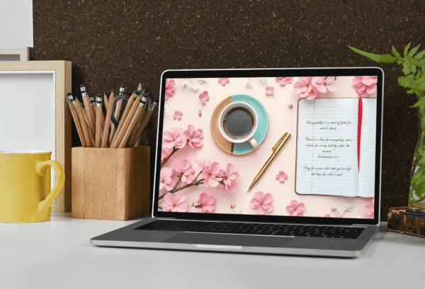 30 Day Auto Changing Christian Devotion – Moving to a New City – Cherry Blossoms Journal Theme – 4K Wallpapers Digital Download - Image 4