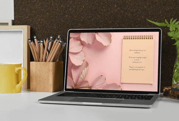 30 Day Auto Changing Christian Devotion 4K Wallpapers – Overcoming Insecurity and Low Self-Worth – Blush Notes Theme - Image 4