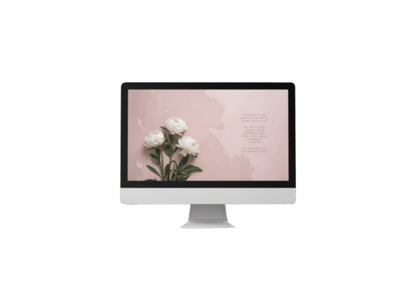 30 Day Auto Changing Christian Devotional 4K Wallpapers – Overcoming Insecurity and Low Self-Worth with White Flowers