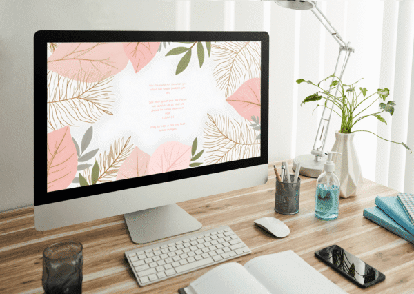 30 Day Auto Changing Christian Devotional 4K Wallpapers – Overcoming Insecurity and Low Self-Worth with Leafy Frame Theme - Image 3