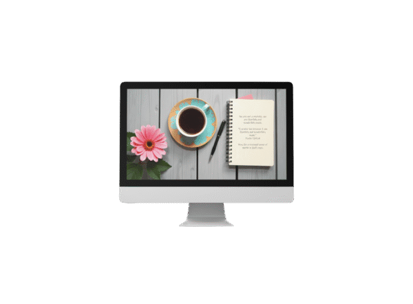 30 Day Christian Devotion 4K Wallpapers – Overcoming Insecurity and Low Self-Worth Morning Journal Theme – auto changing Digital Download