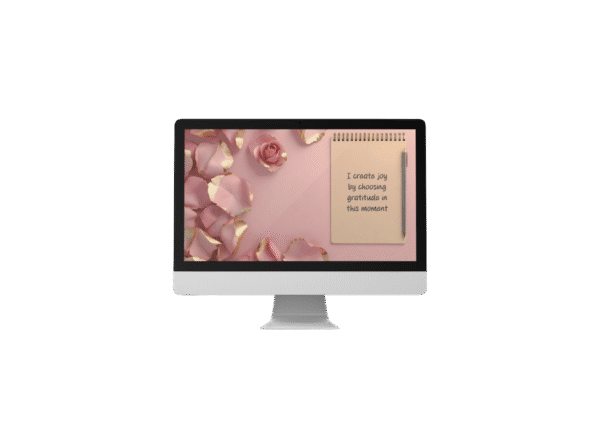 30 Day Auto Changing Positive Thinking Affirmations – 4K Wallpapers – Petals Blush Theme Digital Download