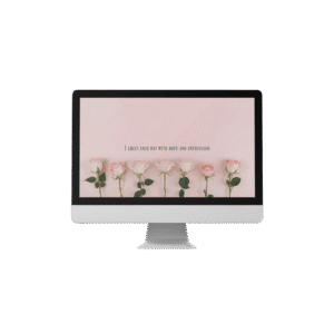 30 Day Auto Changing Positive Thinking Affirmation 4K Wallpapers – Digital Download with Rose Theme