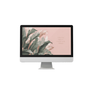 30 Day Auto Changing Positive Thinking Affirmation 4K Wallpapers – Tropical Blush Digital Download
