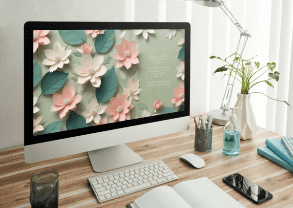 30 Day Auto Changing Christian Devotion 4K Wallpapers – Struggling with Loneliness – 3D Flower Bed Theme Digital Download - Image 3