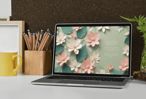 30 Day Auto Changing Christian Devotion 4K Wallpapers – Struggling with Loneliness – 3D Flower Bed Theme Digital Download - Image 4
