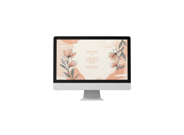 30 Day Auto Changing Christian Devotion 4K Wallpapers – Struggling with Loneliness Floral Line Art Theme