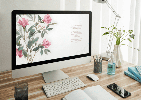 30 Day Auto Changing Christian Devotion 4K Wallpapers – Struggling with Loneliness – Floral Watercolor Digital Download - Image 3