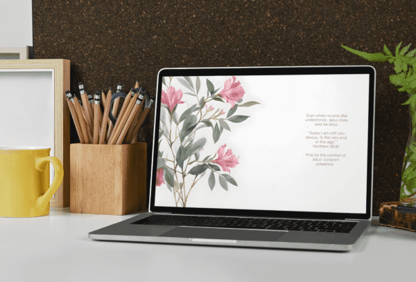 30 Day Auto Changing Christian Devotion 4K Wallpapers – Struggling with Loneliness – Floral Watercolor Digital Download - Image 4