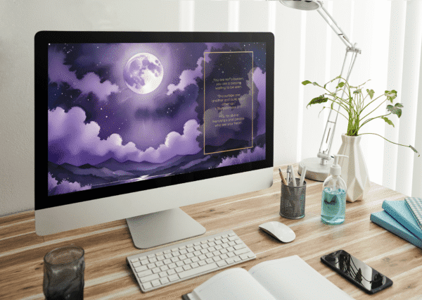 30 Day Auto Changing Christian Devotion 4K Wallpapers – Struggling with Loneliness – Moonlight Theme Digital Download - Image 3