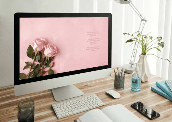 30 Day Christian Devotion 4K Wallpapers for Struggling with Loneliness – Auto Changing Rose Theme Digital Download - Image 3