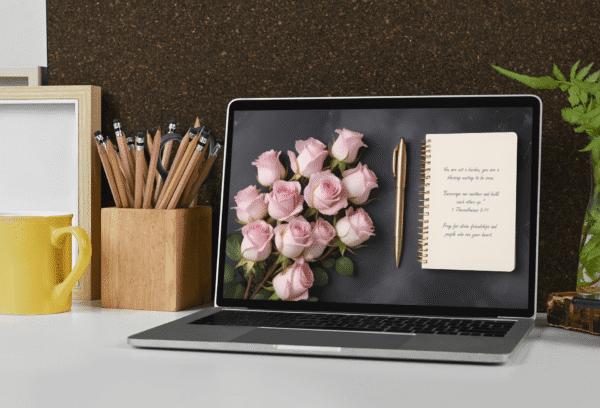 30 Day Auto Changing Christian Devotion 4K Wallpapers – Struggling with Loneliness – Slate Roses Theme Digital Download - Image 4