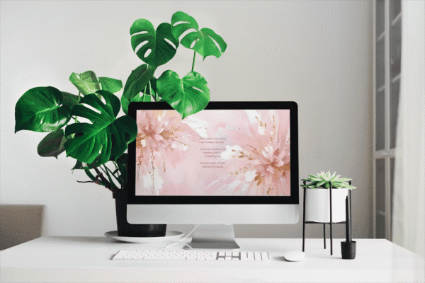 30 Day Auto Changing Christian Devotion 4K Wallpapers – Struggling with Loneliness – Watercolor Blush Digital Download - Image 2