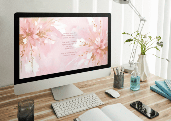 30 Day Auto Changing Christian Devotion 4K Wallpapers – Struggling with Loneliness – Watercolor Blush Digital Download - Image 3