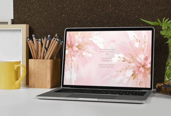30 Day Auto Changing Christian Devotion 4K Wallpapers – Struggling with Loneliness – Watercolor Blush Digital Download - Image 4