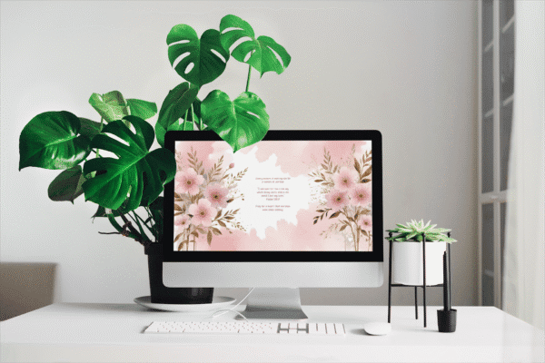 30 Day Auto Changing Christian Devotional 4K Wallpapers – Trusting God’s Timing – Floral Watercolor Digital Download - Image 2