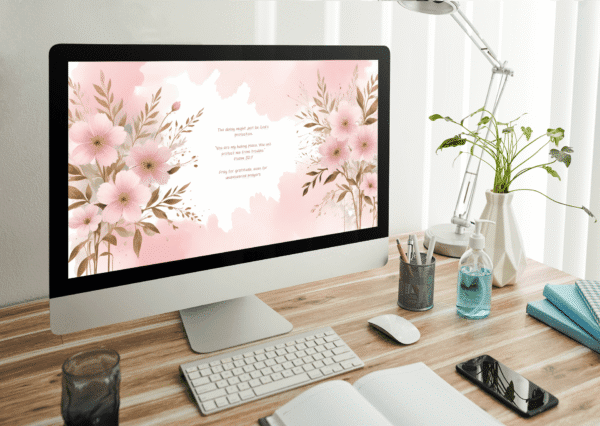 30 Day Auto Changing Christian Devotional 4K Wallpapers – Trusting God’s Timing – Floral Watercolor Digital Download - Image 3
