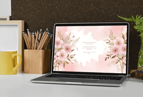 30 Day Auto Changing Christian Devotional 4K Wallpapers – Trusting God’s Timing – Floral Watercolor Digital Download - Image 4
