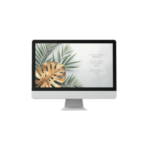 30 Day Auto Changing Christian Devotional 4K Wallpapers – Trusting God’s Timing – Monstera Gold Theme Digital Download