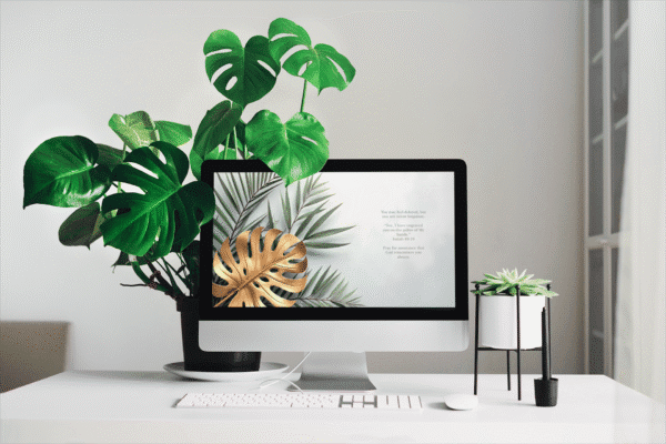 30 Day Auto Changing Christian Devotional 4K Wallpapers – Trusting God’s Timing – Monstera Gold Theme Digital Download - Image 2