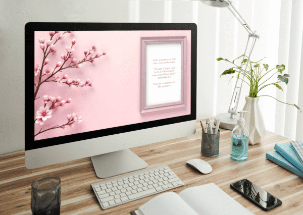 30 Day Auto Changing Christian Devotion 4K Wallpapers – Waiting for a Breakthrough with Cherry Blossom Theme - Image 3