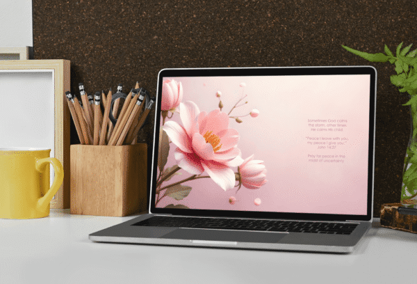 30 Day Auto Changing Christian Devotion 4K Wallpapers – Waiting for a Breakthrough Floral Blush Theme Digital Download - Image 4