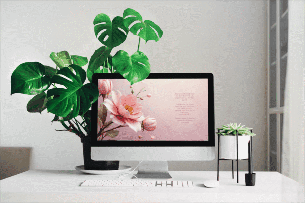 30 Day Auto Changing Christian Devotion 4K Wallpapers – Waiting for a Breakthrough Floral Blush Theme Digital Download - Image 2