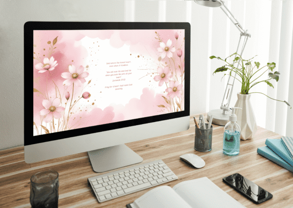 30 Day Auto Changing Christian Devotional 4K Wallpapers – Wrestling with Doubt or Crisis of Faith – Floral Watercolor Theme - Image 3