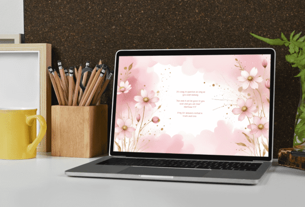 30 Day Auto Changing Christian Devotional 4K Wallpapers – Wrestling with Doubt or Crisis of Faith – Floral Watercolor Theme - Image 4