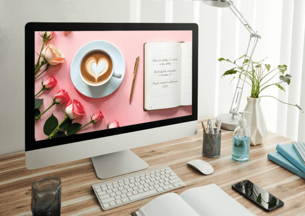 30 Day Christian Devotional 4K Wallpapers – Wrestling with Doubt or Crisis of Faith – Morning Devotion with Coffee – Auto Changing Digital Download - Image 3