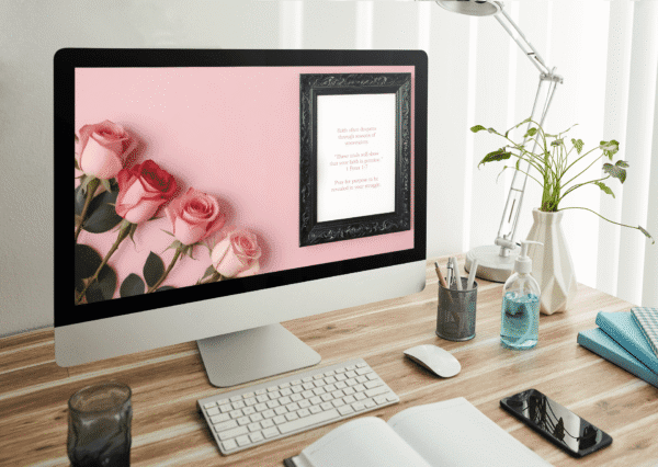30 Day Auto Changing Christian Devotion 4K Wallpapers – Wrestling with Doubt or Crisis of Faith – Rose Theme Digital Download - Image 3