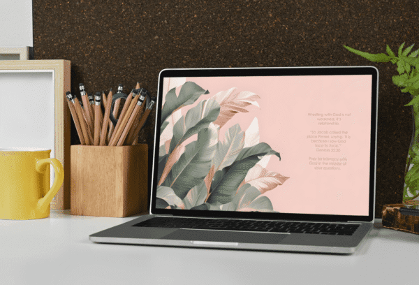 30 Day Auto Changing Christian Devotion 4K Wallpapers – Wrestling with Doubt or Crisis of Faith – Tropical Blush Theme Digital Download - Image 3